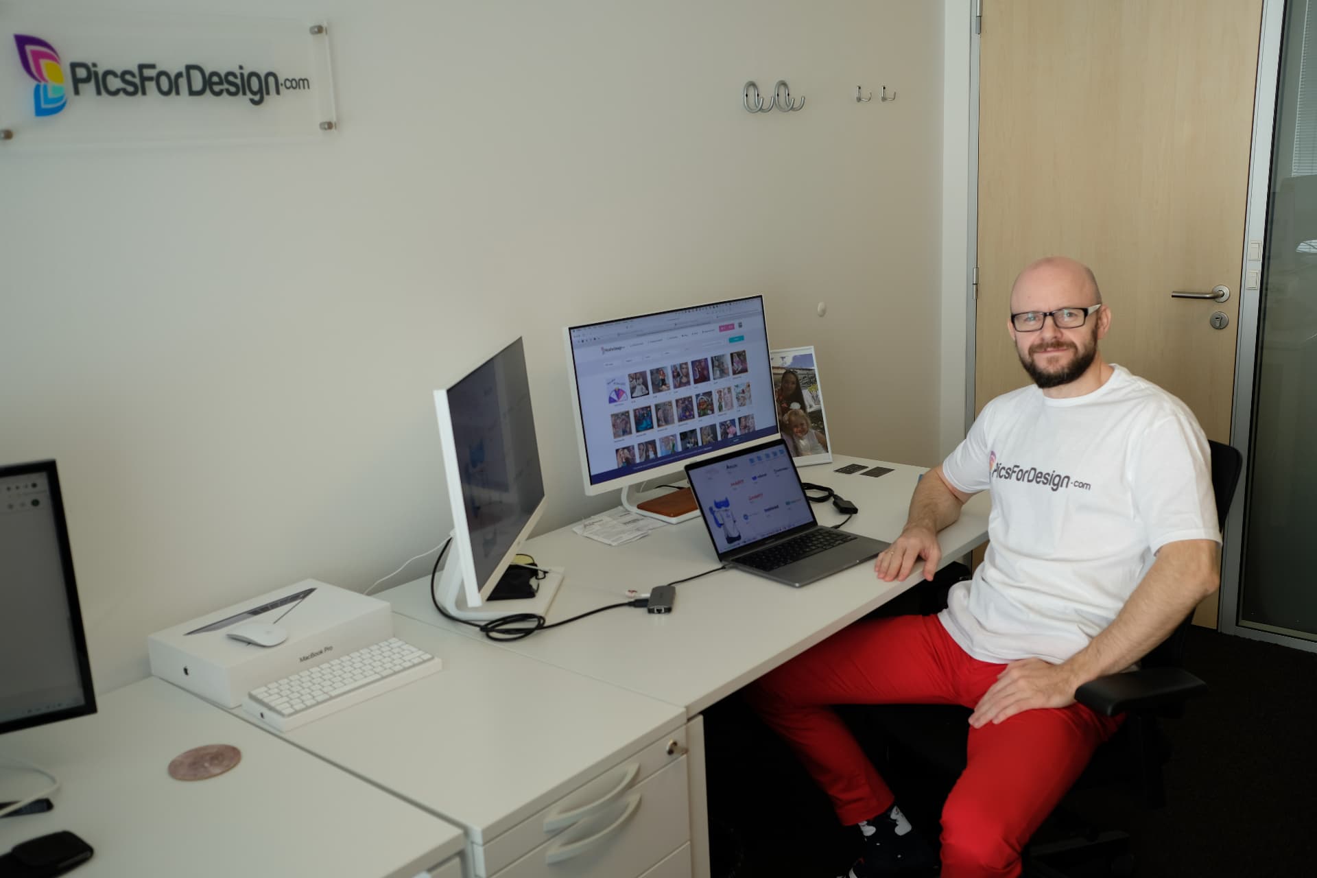 Alex Mazur in the office